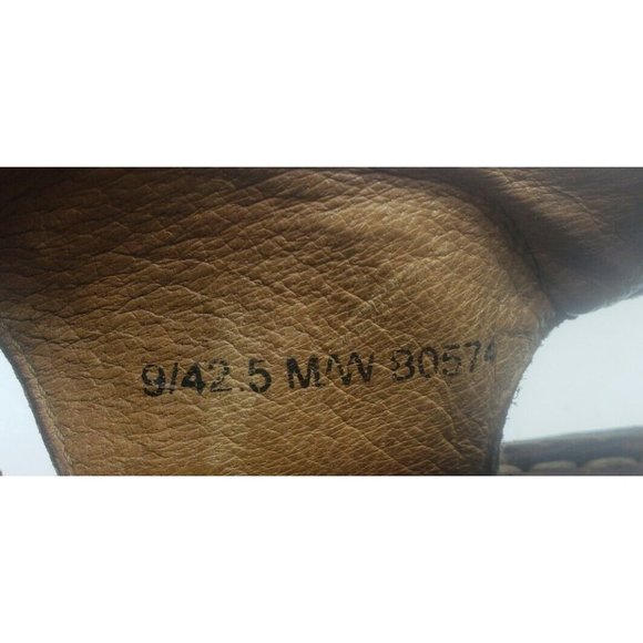 Born Mens 9 M Fisherman Sandals Open Toe Brown Leather Shoes Straps Buckle - Picture 8 of 8